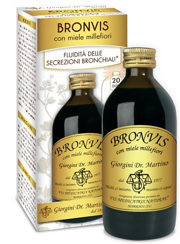 BRONVIS CON MIELE MILLEFIORI 200 ML - Farmacia Nuova Dr.ssa Gabriella Catellani