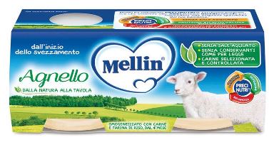MELLIN OMOGENEIZZATO AGNELLO 2 PEZZI X 80 G - Farmacia Nuova Dr.ssa Gabriella Catellani