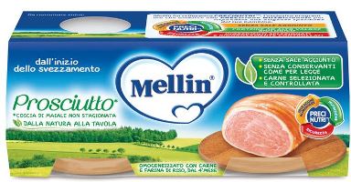 MELLIN OMOGENEIZZATO PROSCIUTTO 2 PEZZI X 80 G - Farmacia Nuova Dr.ssa Gabriella Catellani