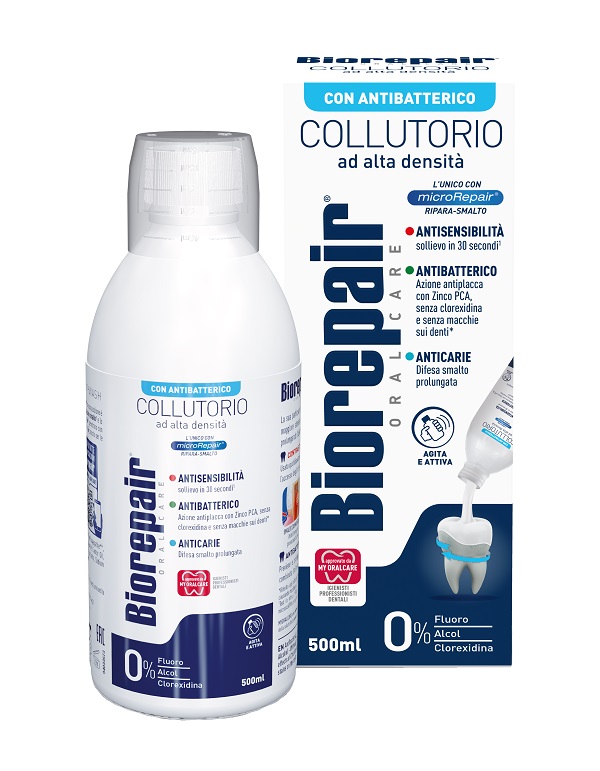 BIOREPAIR ORAL CARE COLLUTORIO ALTA INTENSITA' 3IN1 ANTISENSIBILITA', ANTIBATTERICO, ANTICARIE 500 ML - Farmacia Nuova Dr.ssa Gabriella Catellani
