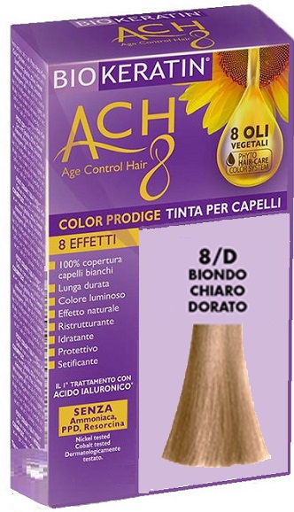BIOKERATIN ACH8 COLOR PRODIGE 8/D BIONDO CHIARO DORATO - Farmacia Nuova Dr.ssa Gabriella Catellani