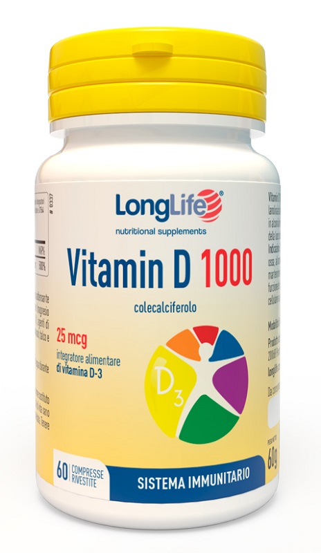 LONGLIFE VITAMIN D 1000UI 60 COMPRESSE RIVESTITE - Farmacia Nuova Dr.ssa Gabriella Catellani