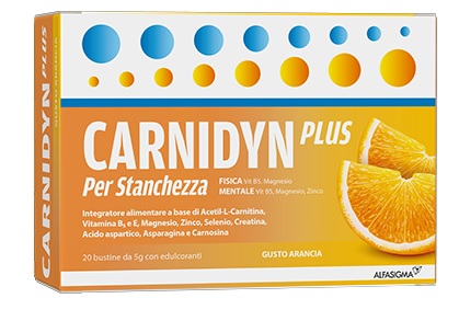 CARNIDYN PLUS 20 BUSTINE DA 5 G GUSTO ARANCIA - Farmacia Nuova Dr.ssa Gabriella Catellani
