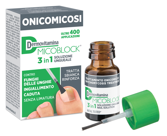 DERMOVITAMINA MICOBLOCK 3 IN 1 ONICOMICOSI SOLUZIONE UNGUEALE 7 ML - Farmacia Nuova Dr.ssa Gabriella Catellani