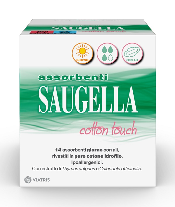SAUGELLA COTTON TOUCH ASSORBENTI GIORNO CON ALI 14 PEZZI - Farmacia Nuova Dr.ssa Gabriella Catellani
