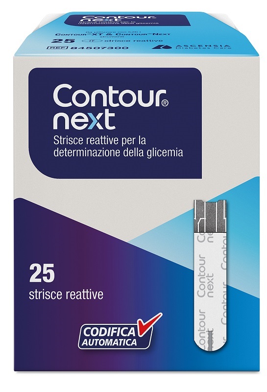 STRISCE MISURAZIONE GLICEMIA CONTOUR NEXT 25 PEZZI - Farmacia Nuova Dr.ssa Gabriella Catellani