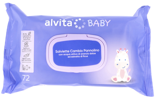 ALVITA BABY SALVIETTE CAMBIO PANNOLINO 72 PEZZI - Farmacia Nuova Dr.ssa Gabriella Catellani