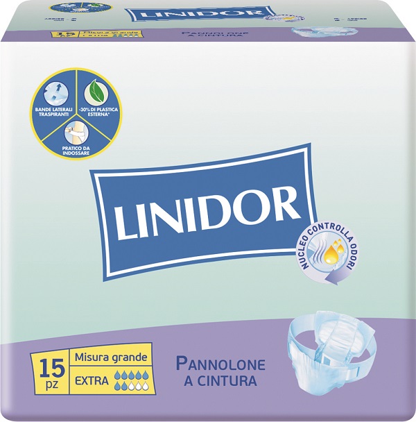 PANNOLONE LINIDOR A CINTURA EXTRA MISURA GRANDE 15 PEZZI - Farmacia Nuova Dr.ssa Gabriella Catellani