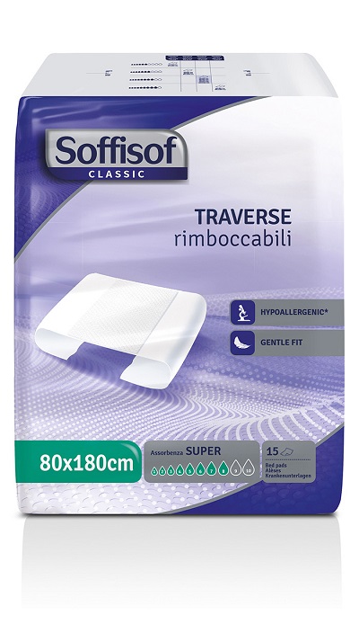 TRAVERSA PER INCONTINENZA SOFFISOF CLASSIC 80X180 15 PEZZI - Farmacia Nuova Dr.ssa Gabriella Catellani