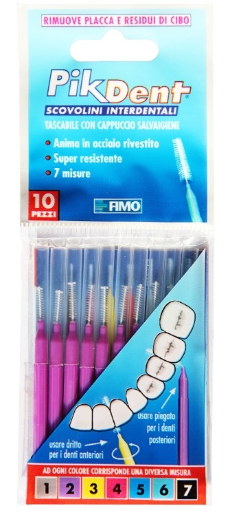 PIKDENT STUZZICOLINO 2 VIOLA 10 PEZZI - Farmacia Nuova Dr.ssa Gabriella Catellani