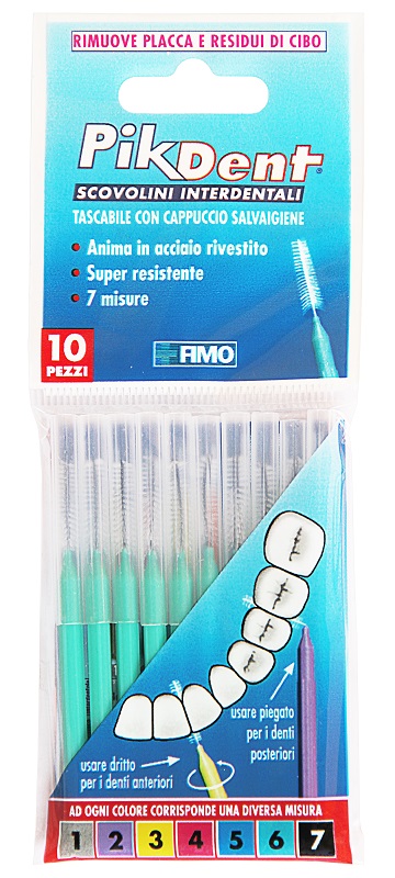 PIKDENT STUZZICOLINO 6 VERDE 10 PEZZI - Farmacia Nuova Dr.ssa Gabriella Catellani