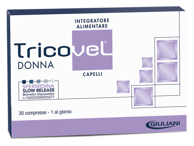 TRICOVEL DONNA INTEGRATORE ALIMENTARE CON NUTRIENTI SPECIFICI PER CAPELLI 30 COMPRESSE - Farmacia Nuova Dr.ssa Gabriella Catellani