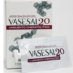 VASESAL 20 6 BUSTINE PLURIDOSE DA 5 ML UNGUENTO CHERATOLITICO - Farmacia Nuova Dr.ssa Gabriella Catellani
