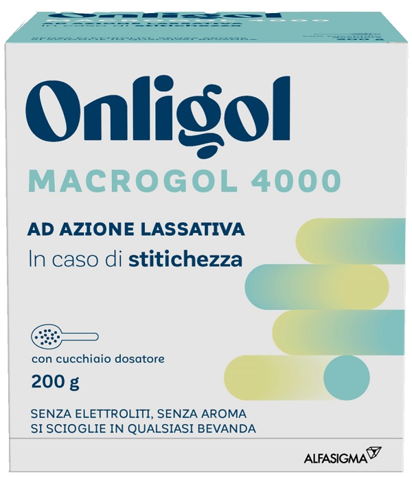ONLIGOL MACROGOL 4000 200 G CON CUCCHIAINO DOSATORE SENZA ZUCCHERO - Farmacia Nuova Dr.ssa Gabriella Catellani