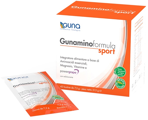 GUNAMINOFORMULA SPORT 42 BUSTE 315 G - Farmacia Nuova Dr.ssa Gabriella Catellani