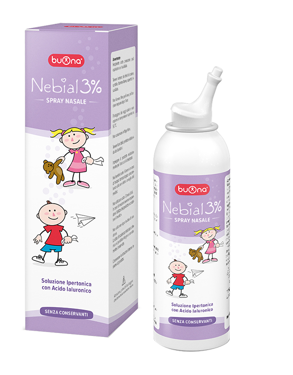NEBIAL SOLUZIONE SALINA IPERTONICA DI SODIO CLORURO AL 3% CON ACIDO IALURONICO SPRAY NASALE 100 ML - Farmacia Nuova Dr.ssa Gabriella Catellani