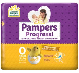 PAMPERS PROGRESSI MICRO PANNOLINI PER BAMBINI 24 PEZZI - Farmacia Nuova Dr.ssa Gabriella Catellani