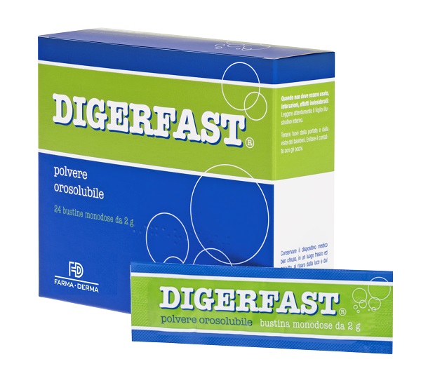 DIGERFAST POLVERE 24 BUSTINE MONODOSE 2 G - Farmacia Nuova Dr.ssa Gabriella Catellani