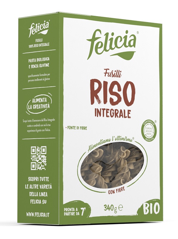 FELICIA BIO RISO INTEGRALE FUSILLI 340 G - Farmacia Nuova Dr.ssa Gabriella Catellani