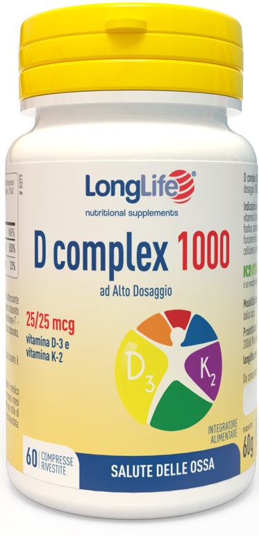 LONGLIFE D COMPLEX 1000 60 COMPRESSE - Farmacia Nuova Dr.ssa Gabriella Catellani