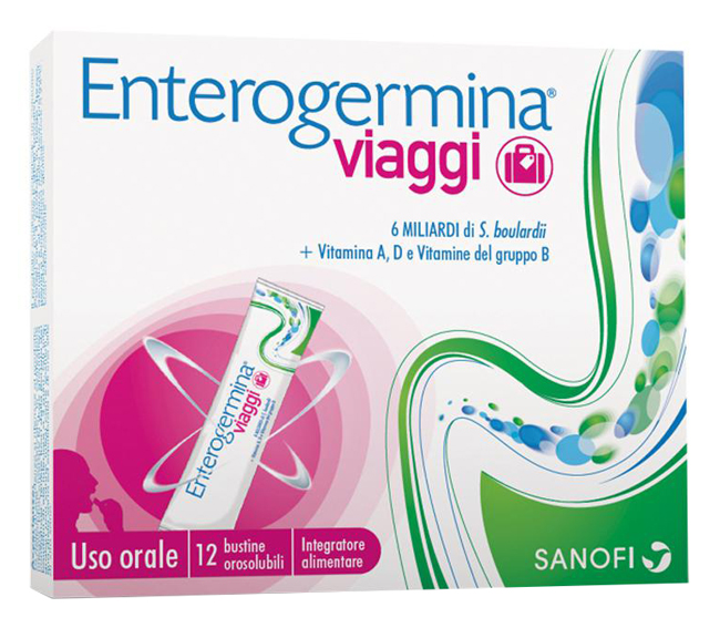 ENTEROGERMINA VIAGGI 12 BUSTINE OROSOLUBILI CONFEZIONE STANDARD - Farmacia Nuova Dr.ssa Gabriella Catellani