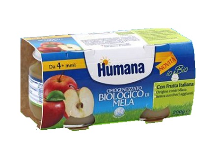 HUMANA OMOGENEIZZATO MELA BIO 2 VASETTI 100G - Farmacia Nuova Dr.ssa Gabriella Catellani
