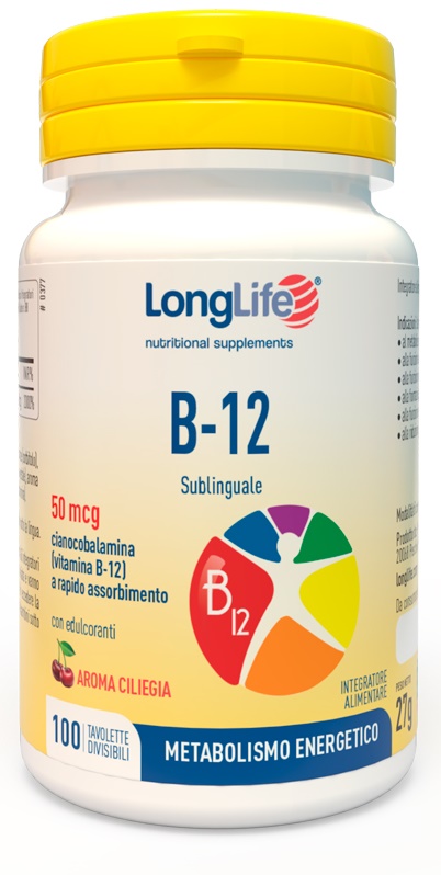 LONGLIFE B12 50MCG SUBLINGUALE 100 TAVOLETTE - Farmacia Nuova Dr.ssa Gabriella Catellani