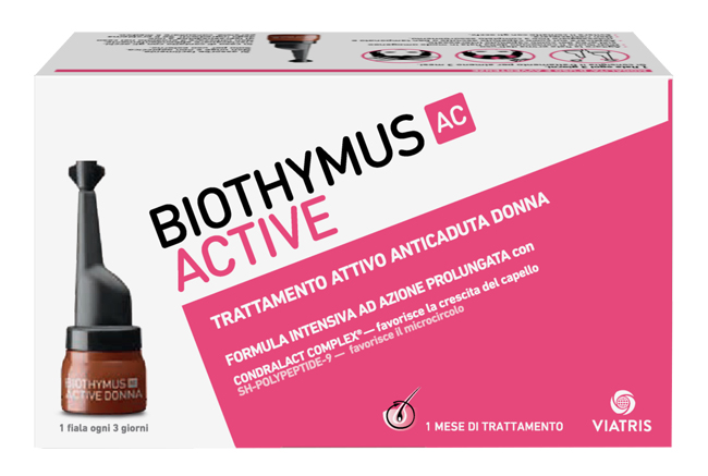 BIOTHYMUS AC ACTIVE TRATTAMENTO ATTIVO ANTICADUTA DONNA 10 FIALE - Farmacia Nuova Dr.ssa Gabriella Catellani