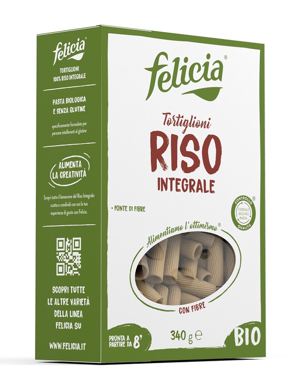 FELICIA BIO RISO INTEGRALE TORTIGLIONI 340 G - Farmacia Nuova Dr.ssa Gabriella Catellani