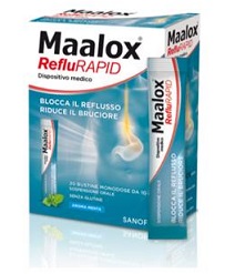 SOSPENSIONE ORALE MAALOX REFLURAPID 20 BUSTINE MONODOSE DA 10 ML - Farmacia Nuova Dr.ssa Gabriella Catellani