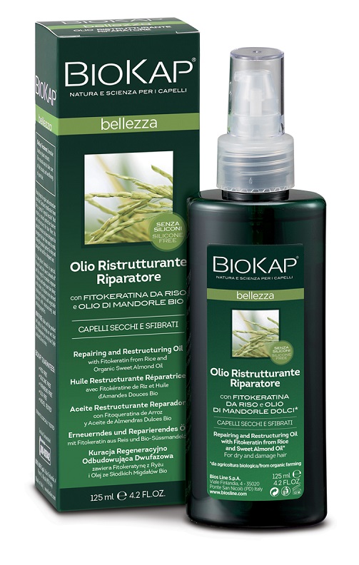 BIOKAP BELLEZZA OLIO RISTRUTTURANTE RIPARATORE 125 ML BIOSLINE - Farmacia Nuova Dr.ssa Gabriella Catellani