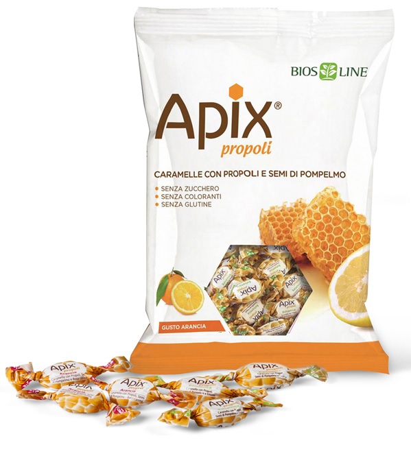 APIX PROPOLI CARAMELLA ARANCIA 50 G BIOSLINE - Farmacia Nuova Dr.ssa Gabriella Catellani