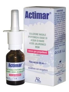 ACTIMAR SOLUZIONE NASALE SPRAY SALINA 3% CON ACIDO IALURONICO + MSM 20 ML CON EROGATORE - Farmacia Nuova Dr.ssa Gabriella Catellani