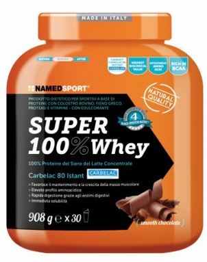 SUPER100% WHEY SMOOTH CHOCOLATE 908 G - Farmacia Nuova Dr.ssa Gabriella Catellani