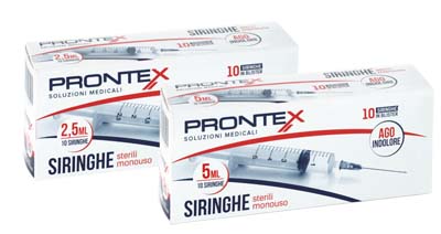 SIRINGA PRONTEX 2,5 ML AGO IND 10 PEZZI - Farmacia Nuova Dr.ssa Gabriella Catellani