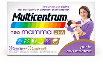 MULTICENTRUM NEO MAMMA DHA 30 COMPRESSE + 30 CAPSULE MOLLI - Farmacia Nuova Dr.ssa Gabriella Catellani