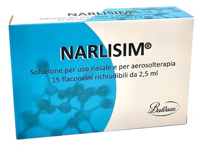 NARLISIM SOLUZIONE PER USO NASALE E AEROSOLTERAPIA 15 FLACONCINI RICHIUDIBILI DA 2,5 ML L'UNO - Farmacia Nuova Dr.ssa Gabriella Catellani