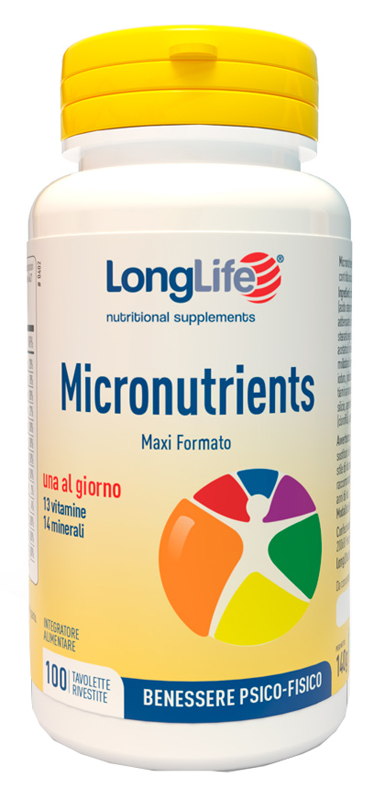 LONGLIFE MICRONUTRIENTS 100 TAVOLETTE RIVESTITE - Farmacia Nuova Dr.ssa Gabriella Catellani