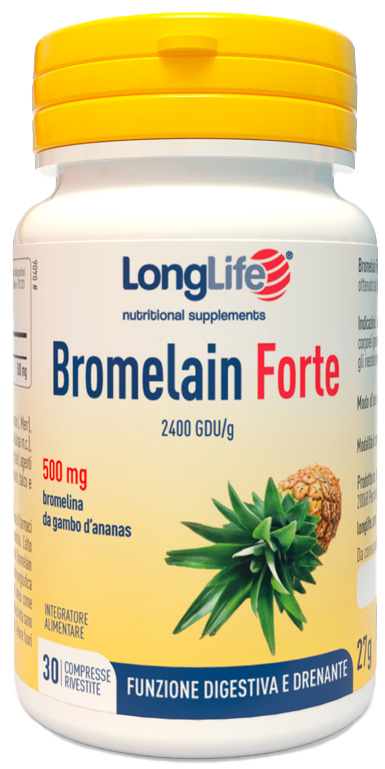 LONGLIFE BROMELAIN FORTE 30 COMPRESSE - Farmacia Nuova Dr.ssa Gabriella Catellani