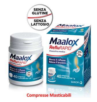 MAALOX REFLURAPID 40 COMPRESSE MASTICABILI - Farmacia Nuova Dr.ssa Gabriella Catellani