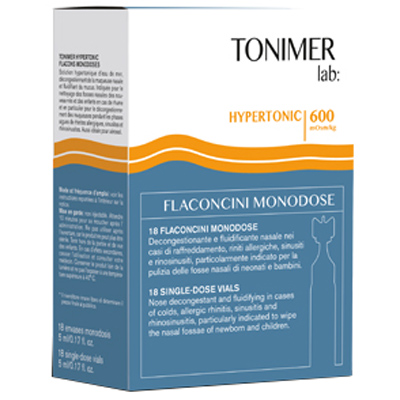 TONIMER LAB HYPERTONIC 18 FLACONCINI MONODOSE - Farmacia Nuova Dr.ssa Gabriella Catellani