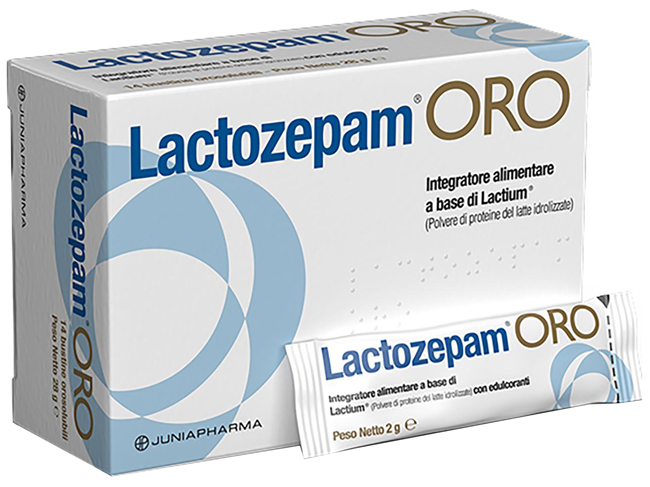 LACTOZEPAM ORO GRANULATO OROSOLIBILE A BASE DI LACTIUM 14 BUSTINE DA 2 G - Farmacia Nuova Dr.ssa Gabriella Catellani
