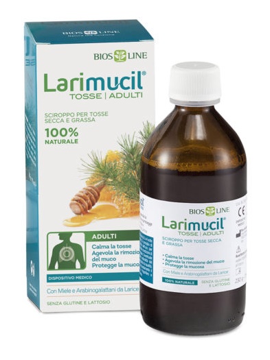 LARIMUCIL TOSSE TOSSE ADULTI SCIROPPO CE 0476V 230 G 175 ML - Farmacia Nuova Dr.ssa Gabriella Catellani