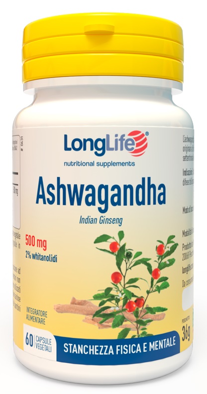 LONGLIFE ASHWAGANDHA 60 CAPSULE 500 MG - Farmacia Nuova Dr.ssa Gabriella Catellani