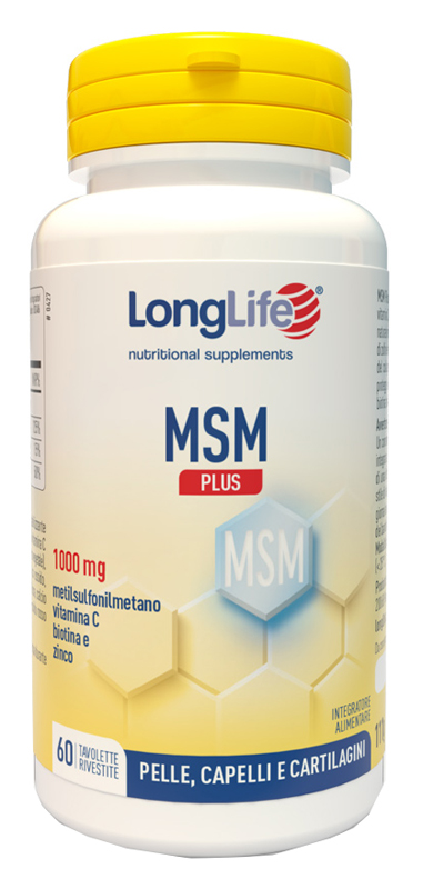 LONGLIFE MSM PLUS 60 TAVOLETTE RIVESTITE DA 1,85 G - Farmacia Nuova Dr.ssa Gabriella Catellani