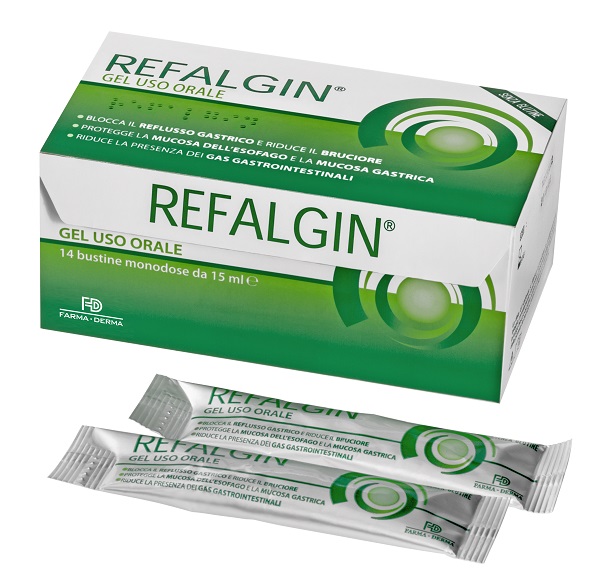 REFALGIN GEL OROSOLUBILE ANTIREFLUSSO 14 BUSTINE 15 ML - Farmacia Nuova Dr.ssa Gabriella Catellani