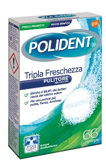 POLIDENT TRIPLA FRESCHEZZA 66 COMPRESSE - Farmacia Nuova Dr.ssa Gabriella Catellani