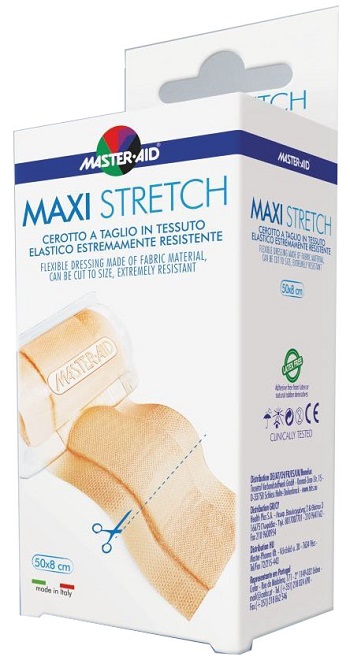 MASTER-AID STRETCH CEROTTO A TAGLIO IN TESSUTO ELASTICO RESISTENTE 50 X 8 CM - Farmacia Nuova Dr.ssa Gabriella Catellani