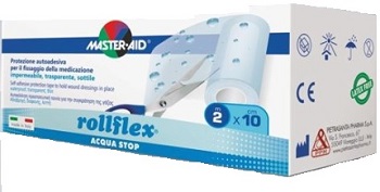 CEROTTO IMPERMEABILE PER FISSAGGIO MEDICAZIONI MASTER-AID ROLLFLEX A-STOP M 10X10 CM - Farmacia Nuova Dr.ssa Gabriella Catellani