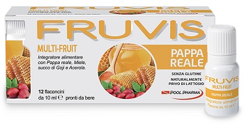 FRUVIS MULTI-FRUIT PAPPA REALE 12 FLACONCINI DA 10 ML - Farmacia Nuova Dr.ssa Gabriella Catellani